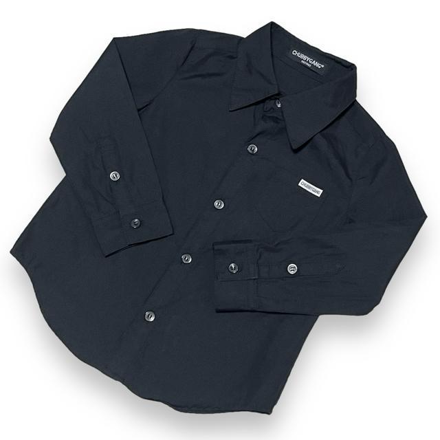 【CHUBBYGANG/90】BACKロゴプリント入シャツ☆黒シャツ < ブランド  【CHUBBYGANG/90】BACKロゴプリント入シャツ☆黒シャツ < ブランドの