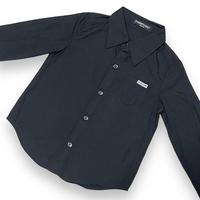 【CHUBBYGANG/90】BACKロゴプリント入シャツ☆黒シャツ < ブランド  【CHUBBYGANG/90】BACKロゴプリント入シャツ☆黒シャツ < ブランドの