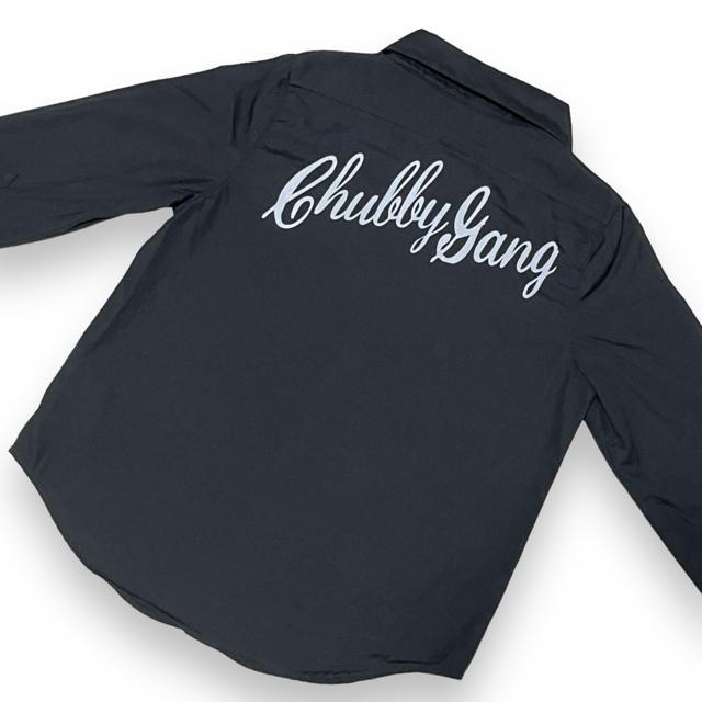 【CHUBBYGANG/90】BACKロゴプリント入シャツ☆黒シャツ < ブランド  【CHUBBYGANG/90】BACKロゴプリント入シャツ☆黒シャツ < ブランドの