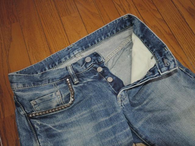 HYSTERIC GLAMOUR ヒステリックグラマー ダメージ加工 デニム ショーツ 30インディゴ ハーフパンツ パッチワーク < ブランド  HYSTERIC GLAMOUR ヒステリックグラマー ダメージ加工 デニム ショーツ 30インディゴ ハーフパンツ パッチワーク < ブランドの