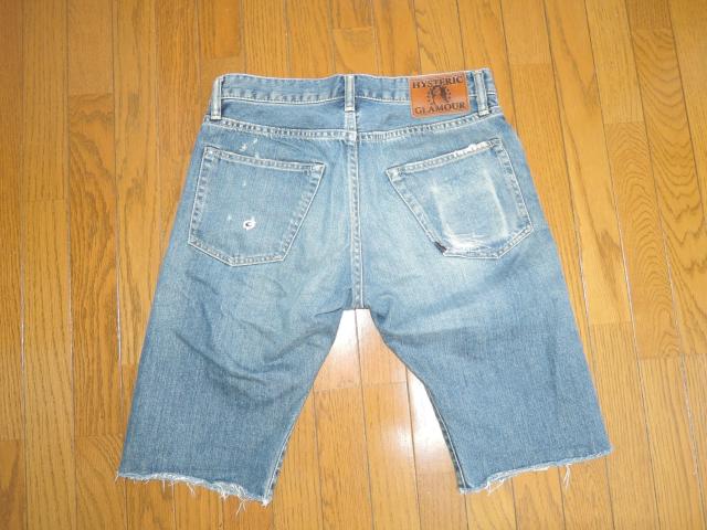 HYSTERIC GLAMOUR ヒステリックグラマー ダメージ加工 デニム ショーツ 30インディゴ ハーフパンツ パッチワーク < ブランド  HYSTERIC GLAMOUR ヒステリックグラマー ダメージ加工 デニム ショーツ 30インディゴ ハーフパンツ パッチワーク < ブランドの