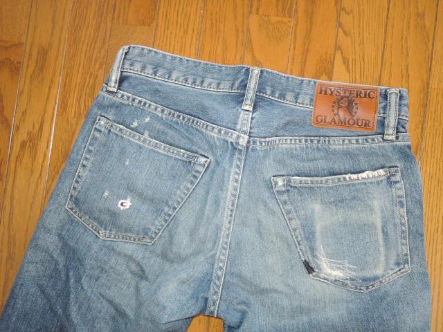 HYSTERIC GLAMOUR ヒステリックグラマー ダメージ加工 デニム ショーツ 30インディゴ ハーフパンツ パッチワーク < ブランド  HYSTERIC GLAMOUR ヒステリックグラマー ダメージ加工 デニム ショーツ 30インディゴ ハーフパンツ パッチワーク < ブランドの