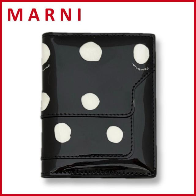 新品マルニMARNIポルカドット柄レザーカードケース黒× < ブランド 新品マルニMARNIポルカドット柄レザーカードケース黒× < ブランドの