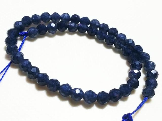 天然石★サファイヤ 4mm64面カット 半連 < 女性アクセサリー/時計  天然石★サファイヤ 4mm64面カット 半連  < 女性アクセサリー/時計の