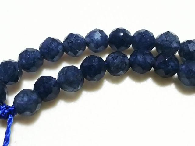 天然石★サファイヤ 4mm64面カット 半連 < 女性アクセサリー/時計  天然石★サファイヤ 4mm64面カット 半連 < 女性アクセサリー/時計の