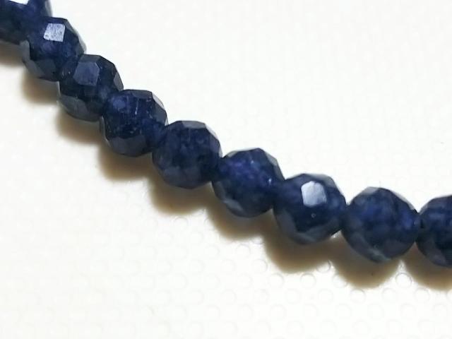 天然石★サファイヤ 4mm64面カット 半連 < 女性アクセサリー/時計  天然石★サファイヤ 4mm64面カット 半連 < 女性アクセサリー/時計の