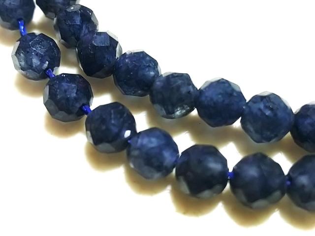 天然石★サファイヤ 4mm64面カット 半連 < 女性アクセサリー/時計  天然石★サファイヤ 4mm64面カット 半連 < 女性アクセサリー/時計の