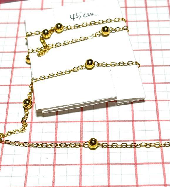 C014 �l�b�N���X�p�@�S�[���h�ʁi3.8�~���j�t�����F�`�F�[���@��45�Z���`�@������1.7�~��  �� �y�b�g/��|/���|�� 