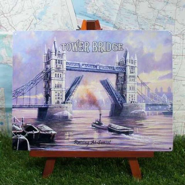 新品【ブリキ看板】Tower Bridge/タワー・ブリッジ Raising At Sunset < ホビー  新品【ブリキ看板】Tower Bridge/タワー・ブリッジ Raising At Sunset  < ホビーの