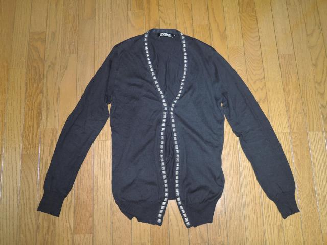 HYSTERIC GLAMOUR ヒステリックグラマー スタッズ カーディガン S 黒 薄手 < ブランド  HYSTERIC GLAMOUR ヒステリックグラマー スタッズ カーディガン S 黒 薄手  < ブランドの