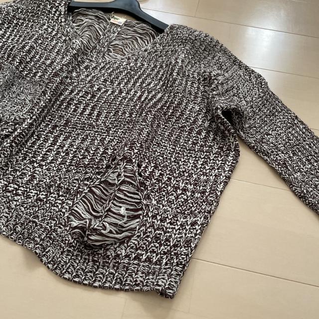新品 ChauA ミックスニット トップス フリーサイズ < 女性ファッション  新品 ChauA ミックスニット トップス フリーサイズ < 女性ファッションの