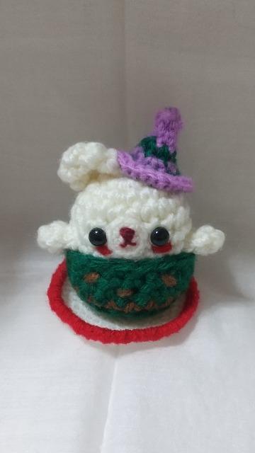 ハロウィンおばけかぼちゃ魔女ハットくま編みぐるみ(コスター付き) < ペット/手芸/園芸  ハロウィンおばけかぼちゃ魔女ハットくま編みぐるみ(コスター付き)  < ペット/手芸/園芸の