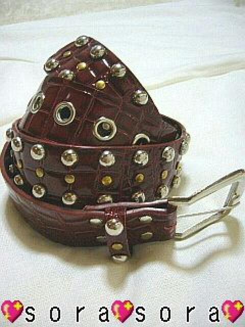 エナメル&スタッズ♪クロコベルト シルバー×ゴールド < 女性ファッション エナメル&スタッズ♪クロコベルト シルバー×ゴールド < 女性ファッションの