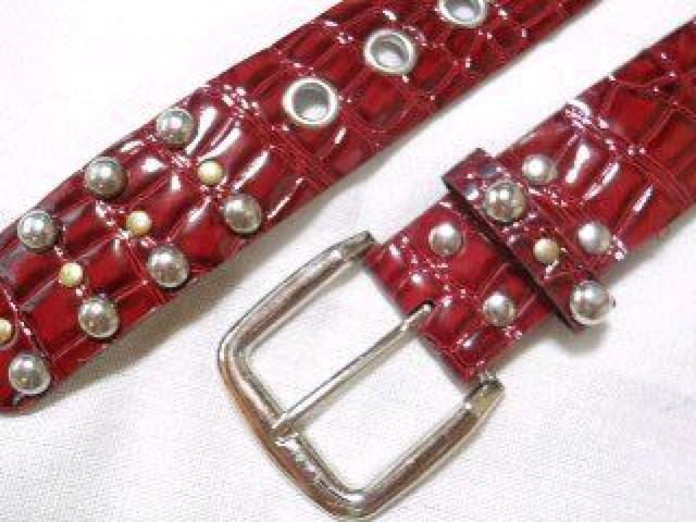 エナメル&スタッズ♪クロコベルト シルバー×ゴールド < 女性ファッション エナメル&スタッズ♪クロコベルト シルバー×ゴールド < 女性ファッションの