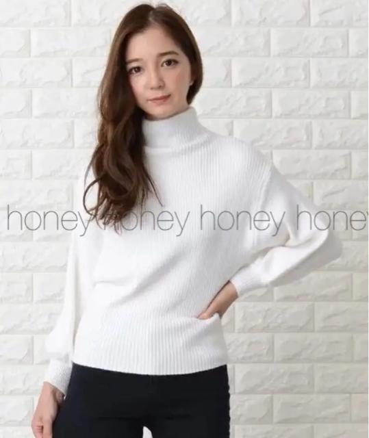 定価3,278円【新品未使用】ボトルネックバルーンスリーブニット●白ホワイト < 女性ファッション  定価3,278円【新品未使用】ボトルネックバルーンスリーブニット●白ホワイト < 女性ファッションの