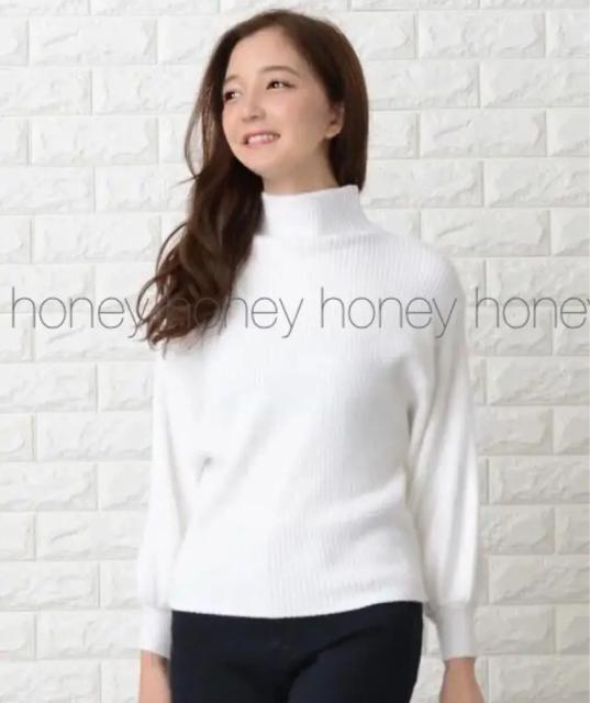定価3,278円【新品未使用】ボトルネックバルーンスリーブニット●白ホワイト < 女性ファッション  定価3,278円【新品未使用】ボトルネックバルーンスリーブニット●白ホワイト < 女性ファッションの