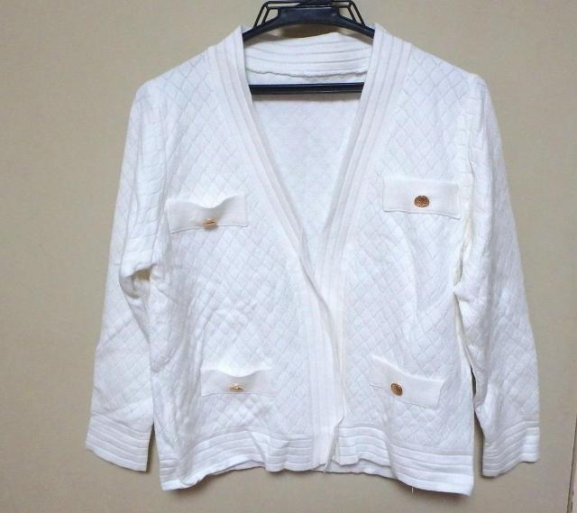 ◆ワンピース ニット ノースリーブ レディース ジャケット  中古品 ホワイト < 女性ファッション  ◆ワンピース ニット ノースリーブ レディース ジャケット  中古品 ホワイト < 女性ファッションの