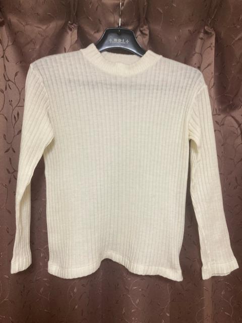 1449.リブカットソー☆白系/アイボリー☆サイズM程度☆難あり < 女性ファッション  1449.リブカットソー☆白系/アイボリー☆サイズM程度☆難あり  < 女性ファッションの