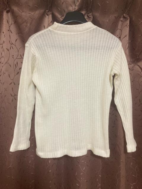 1449.リブカットソー☆白系/アイボリー☆サイズM程度☆難あり < 女性ファッション  1449.リブカットソー☆白系/アイボリー☆サイズM程度☆難あり < 女性ファッションの