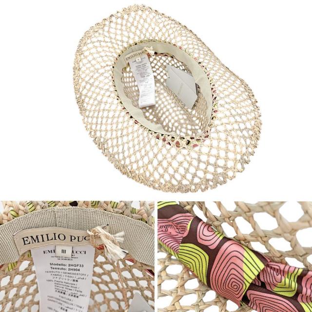 新品EMILIO PUCCIエミリオプッチTartucaプリント麦わら帽子( < ブランド 新品EMILIO PUCCIエミリオプッチTartucaプリント麦わら帽子( < ブランドの
