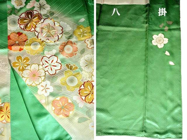 【最高級】新品同様 暈し染め 金彩 金駒シシュウ 立波花蝶文 振袖 身丈159cm 裄丈65.5cm T3471 < 女性ファッション  【最高級】新品同様 暈し染め 金彩 金駒シシュウ 立波花蝶文 振袖 身丈159cm 裄丈65.5cm T3471 < 女性ファッションの