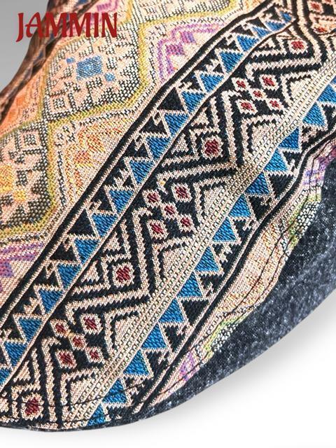 織り柄ハンチング帽 男女兼用 アジアン ハンチング帽 ヒッピー エスニック < 男性ファッション 織り柄ハンチング帽 男女兼用 アジアン ハンチング帽 ヒッピー エスニック < 男性ファッションの