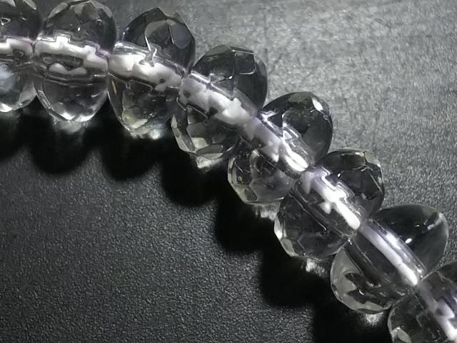 天然石★水晶 6mmロンデルカット 半連 < 女性アクセサリー/時計  天然石★水晶 6mmロンデルカット 半連 < 女性アクセサリー/時計の