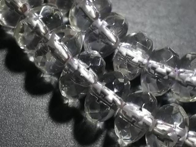 天然石★水晶 6mmロンデルカット 半連 < 女性アクセサリー/時計  天然石★水晶 6mmロンデルカット 半連 < 女性アクセサリー/時計の