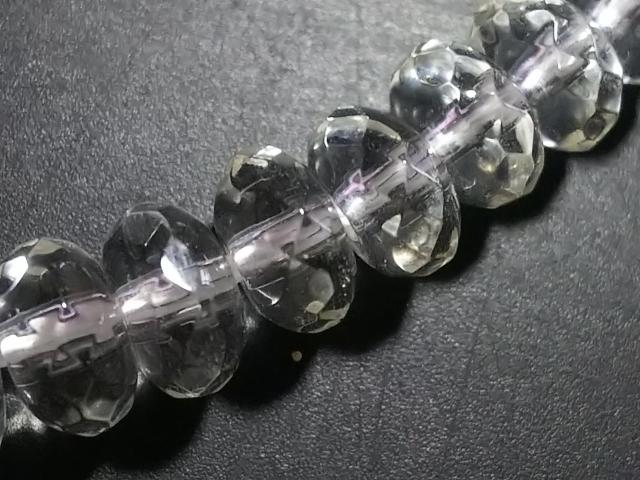 天然石★水晶 6mmロンデルカット 半連 < 女性アクセサリー/時計  天然石★水晶 6mmロンデルカット 半連 < 女性アクセサリー/時計の
