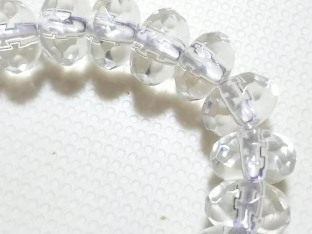 天然石★水晶 6mmロンデルカット 半連 < 女性アクセサリー/時計  天然石★水晶 6mmロンデルカット 半連 < 女性アクセサリー/時計の
