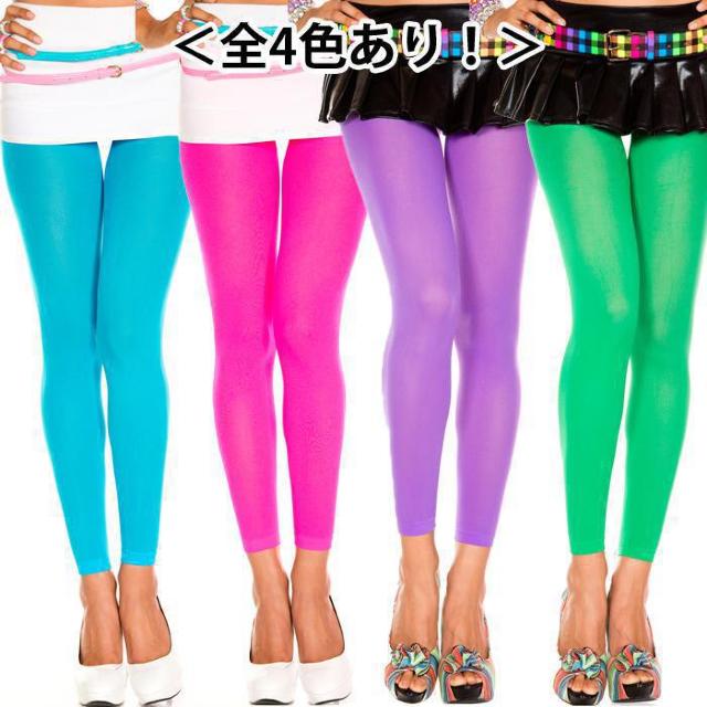 Music Legs パステルカラーの厚手レギンス ホットピンク < 女性ファッション  Music Legs パステルカラーの厚手レギンス ホットピンク < 女性ファッションの