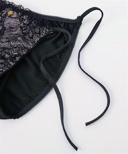 Lサイズ!2枚組!光沢感!黒×魅惑のレース!男性用!脇!紐リボン(調整縛り出来ます)ショーツ!ブリーフ!男性用立体ショーツ! < 女性ファッション  Lサイズ!2枚組!光沢感!黒×魅惑のレース!男性用!脇!紐リボン(調整縛り出来ます)ショーツ!ブリーフ!男性用立体ショーツ! < 女性ファッションの