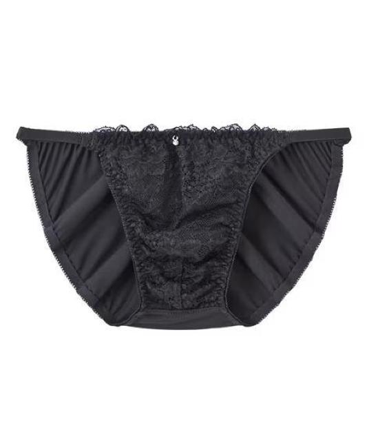 Lサイズ!2枚組!光沢感!黒×魅惑のレース!男性用!脇!紐リボン(調整縛り出来ます)ショーツ!ブリーフ!男性用立体ショーツ! < 女性ファッション  Lサイズ!2枚組!光沢感!黒×魅惑のレース!男性用!脇!紐リボン(調整縛り出来ます)ショーツ!ブリーフ!男性用立体ショーツ! < 女性ファッションの