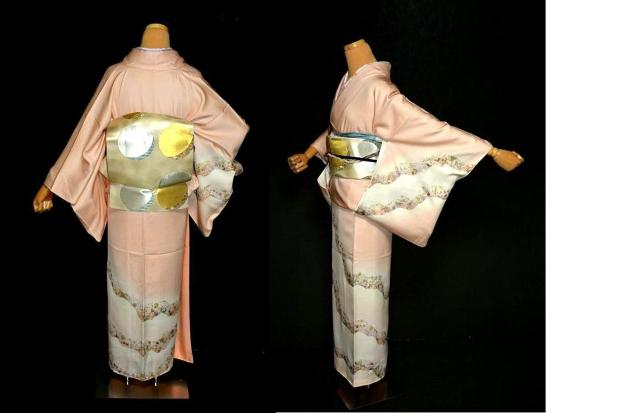 【最高級】新品同様 ピンク暈し染め 金彩 金箔散し 丸栄謹製 訪問着・長襦袢セット 身丈168cm 裄丈64.5cm T3472 < 女性ファッション  【最高級】新品同様 ピンク暈し染め 金彩 金箔散し 丸栄謹製 訪問着・長襦袢セット 身丈168cm 裄丈64.5cm T3472 < 女性ファッションの