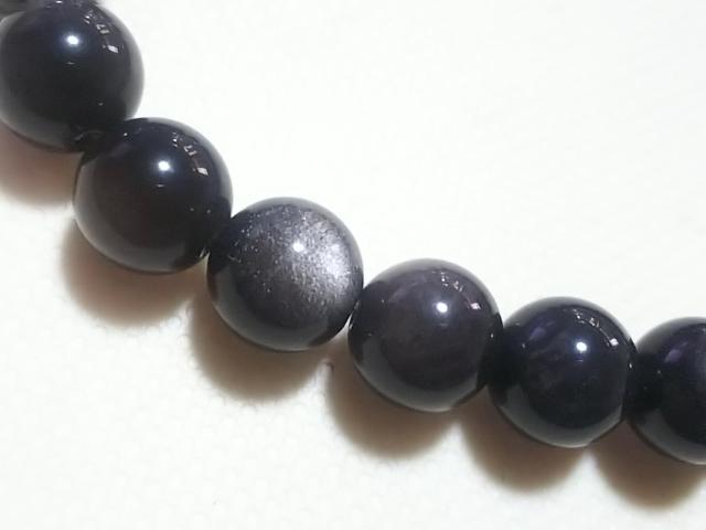 天然石★シルバーオプシディアン 8mm 半連 < 女性アクセサリー/時計  天然石★シルバーオプシディアン 8mm 半連 < 女性アクセサリー/時計の