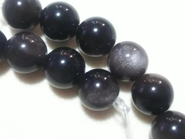 天然石★シルバーオプシディアン 8mm 半連 < 女性アクセサリー/時計  天然石★シルバーオプシディアン 8mm 半連 < 女性アクセサリー/時計の
