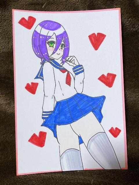 自作イラスト チェンソーマン レゼ ハガキサイズ 制服セーラー服コスプレ13 < アニメ/コミック/キャラクター 自作イラスト チェンソーマン レゼ ハガキサイズ 制服セーラー服コスプレ13 < アニメ/コミック/キャラクターの