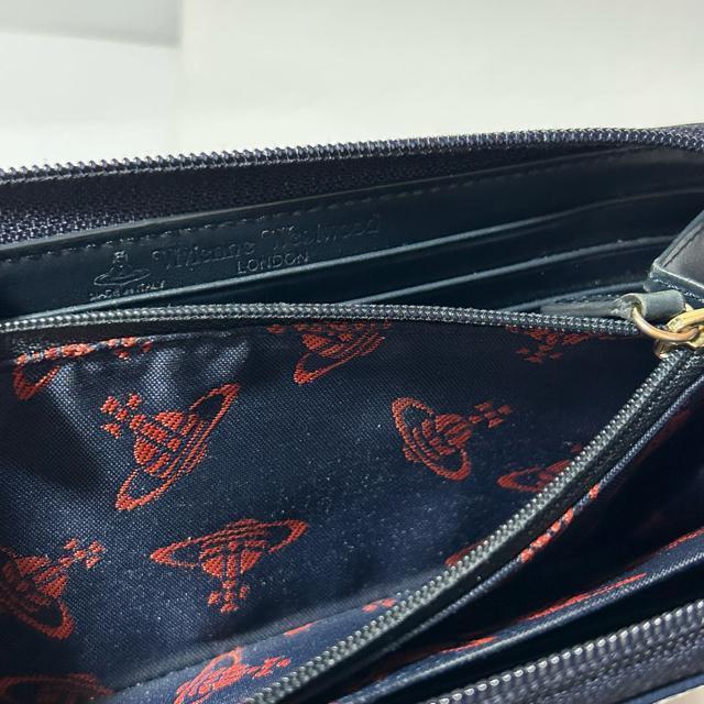 Vivienne Westwood ヴィヴィアン・ウエストウッド サフィアーノ レザー ラウンドファスナー 長財布 ネイビー < ブランド Vivienne Westwood ヴィヴィアン・ウエストウッド サフィアーノ レザー ラウンドファスナー 長財布 ネイビー < ブランドの