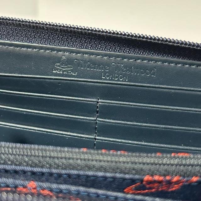 Vivienne Westwood ヴィヴィアン・ウエストウッド サフィアーノ レザー ラウンドファスナー 長財布 ネイビー < ブランド Vivienne Westwood ヴィヴィアン・ウエストウッド サフィアーノ レザー ラウンドファスナー 長財布 ネイビー < ブランドの