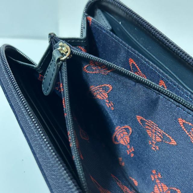 Vivienne Westwood ヴィヴィアン・ウエストウッド サフィアーノ レザー ラウンドファスナー 長財布 ネイビー < ブランド Vivienne Westwood ヴィヴィアン・ウエストウッド サフィアーノ レザー ラウンドファスナー 長財布 ネイビー < ブランドの