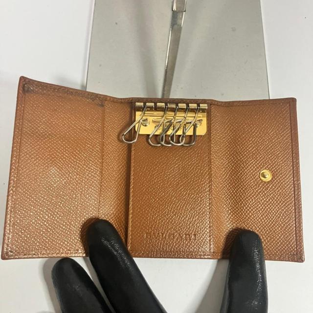 BVLGARI ブルガリ キーケース ブラウン キャメル 6連 キーホルダー < ブランド BVLGARI ブルガリ キーケース ブラウン キャメル 6連 キーホルダー < ブランドの