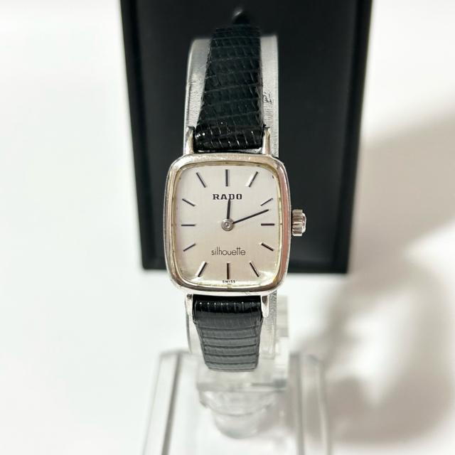 RADO ���h�[ �V���G�b�g �r���v �芪�� �X�N�G�A�t�F�C�X �A�i���O �V���o�[ �u���b�N ���f�B�[�X ���B���e�[�W ����ǍD �� �u�����h�� 