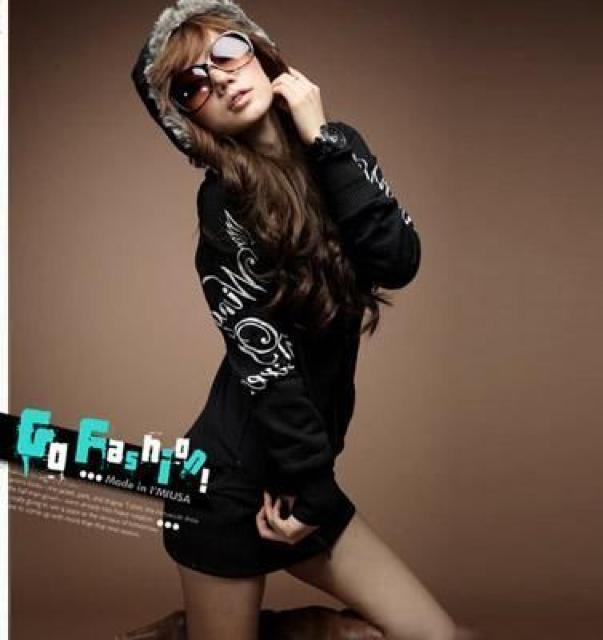 人気!!☆ボア付きロングスエットパーカージャケット☆BK/L < 女性ファッション  人気!!☆ボア付きロングスエットパーカージャケット☆BK/L < 女性ファッションの