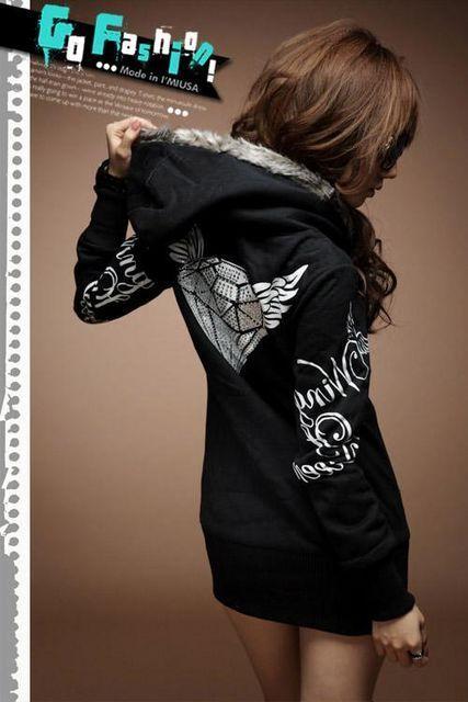 人気!!☆ボア付きロングスエットパーカージャケット☆BK/L < 女性ファッション  人気!!☆ボア付きロングスエットパーカージャケット☆BK/L < 女性ファッションの
