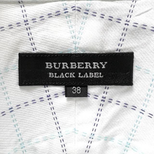 【美品】マス目柄 長袖シャツ/M/白/BURBERRY BLACK LABEL/コットン100% < 男性ファッション  【美品】マス目柄 長袖シャツ/M/白/BURBERRY BLACK LABEL/コットン100% < 男性ファッションの