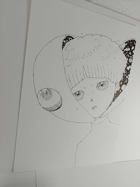 オリジナルイラスト 手描きイラスト グレイ ハンドメイド 絵 モノクロ アナログ 宇宙人 GREY アート 原画 自作 白黒 < アニメ/コミック/キャラクター  オリジナルイラスト 手描きイラスト グレイ ハンドメイド 絵 モノクロ アナログ 宇宙人 GREY アート 原画 自作 白黒 < アニメ/コミック/キャラクターの