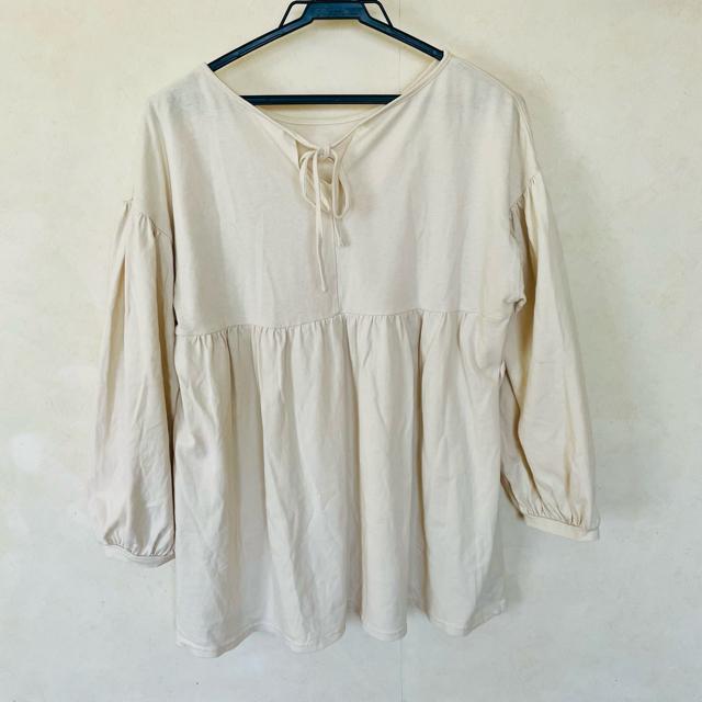 切手可 dearful コットン100% バックリボン チュニックシャツ < 女性ファッション  切手可 dearful コットン100% バックリボン チュニックシャツ < 女性ファッションの
