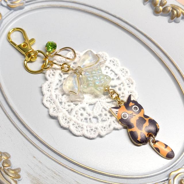 ハンドメイド☆キーホルダー☆モチーフレース☆猫チャーム☆サビ < 女性ファッション ハンドメイド☆キーホルダー☆モチーフレース☆猫チャーム☆サビ < 女性ファッションの