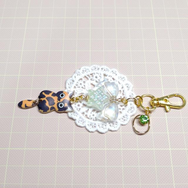 ハンドメイド☆キーホルダー☆モチーフレース☆猫チャーム☆サビ < 女性ファッション ハンドメイド☆キーホルダー☆モチーフレース☆猫チャーム☆サビ < 女性ファッションの