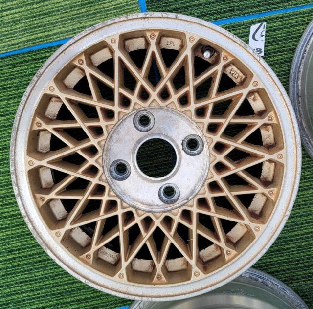 当時物☆日産 純正 アルミ 15インチ 6.0J +45 PCD114.3 4H φ66mm ホイールのみ 4本セット ランエボ1 < 自動車/バイク 当時物☆日産 純正 アルミ 15インチ 6.0J +45 PCD114.3 4H φ66mm ホイールのみ 4本セット ランエボ1 < 自動車/バイク